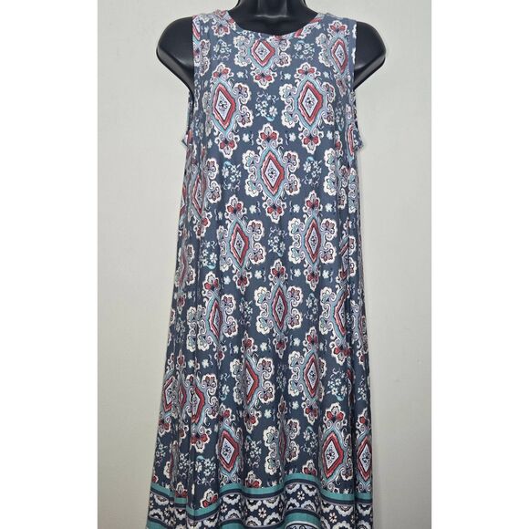 Ann Taylor Loft Dress Size Small Sleeveless Boho Print New - Picture 2 of 5